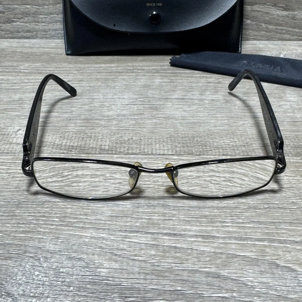 Versace Eyeglass Frames Mens 52-16-135‎ Black Medusa Made in Italy Clip-On 1009
